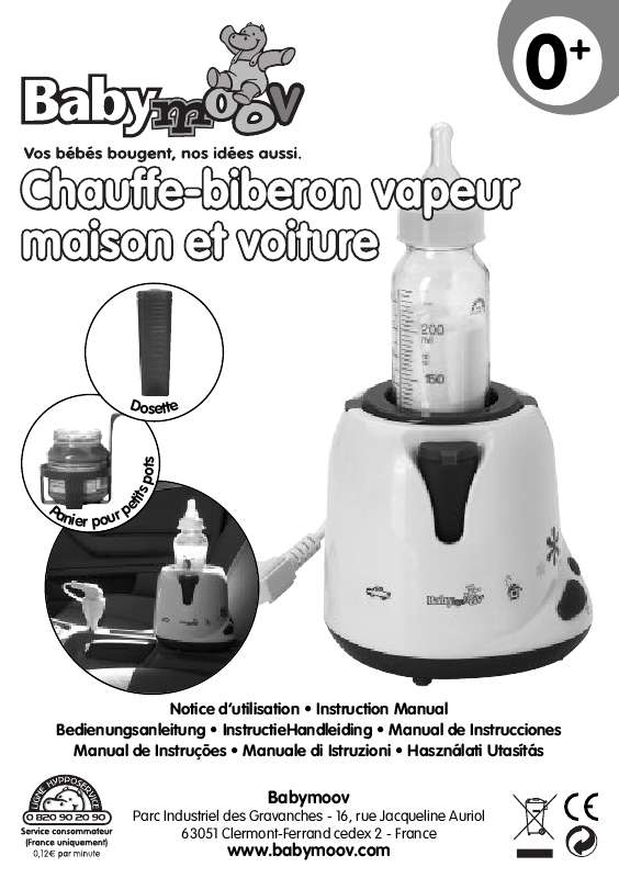 Notice BABYMOOV CHAUFFEBIBERON VAPEUR MAISON ET VOITURE Trouver une solution à un problème